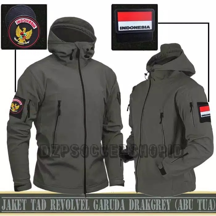 Jaket TAD 7010 Import Soft Sell Shark Skin Tactical Waterproof OutDoor Gunung / Jaket Jokowi Windbreaker Jaket Pria free logo bendara&amp;garuda