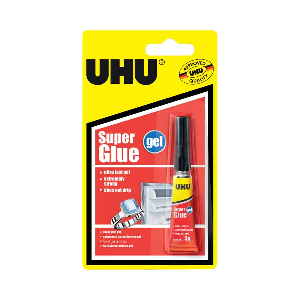 

H7Y Lem Uhu Super Glue Gel Blister 3 Gram / Adhesive Original Made In Germany