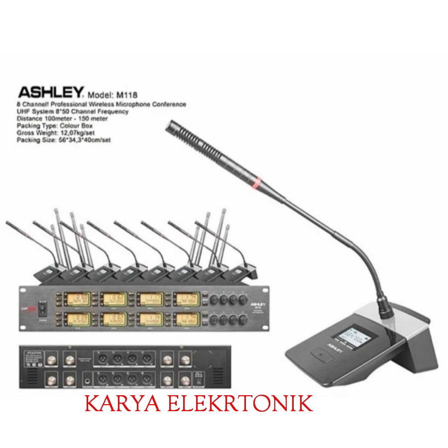 MIC WIRELESS CONFERENCE PODIUM ASHLEY M118 ASHLEY M 118 MULTI CHANNEL