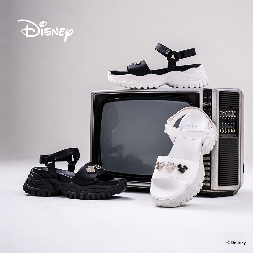 KRONIKEKL DISNEY B&amp;W CHUNKY SANDALS WHITE