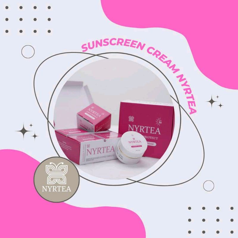 1Pcs Skincare Sunscreen Cream Nyrtea Care & Protect Sunscreen Pemutih Original