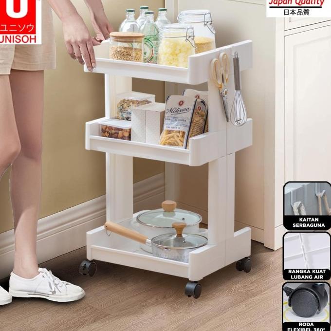 UNISOH RAK DAPUR KAMAR MANDI TROLI SUSUN 3