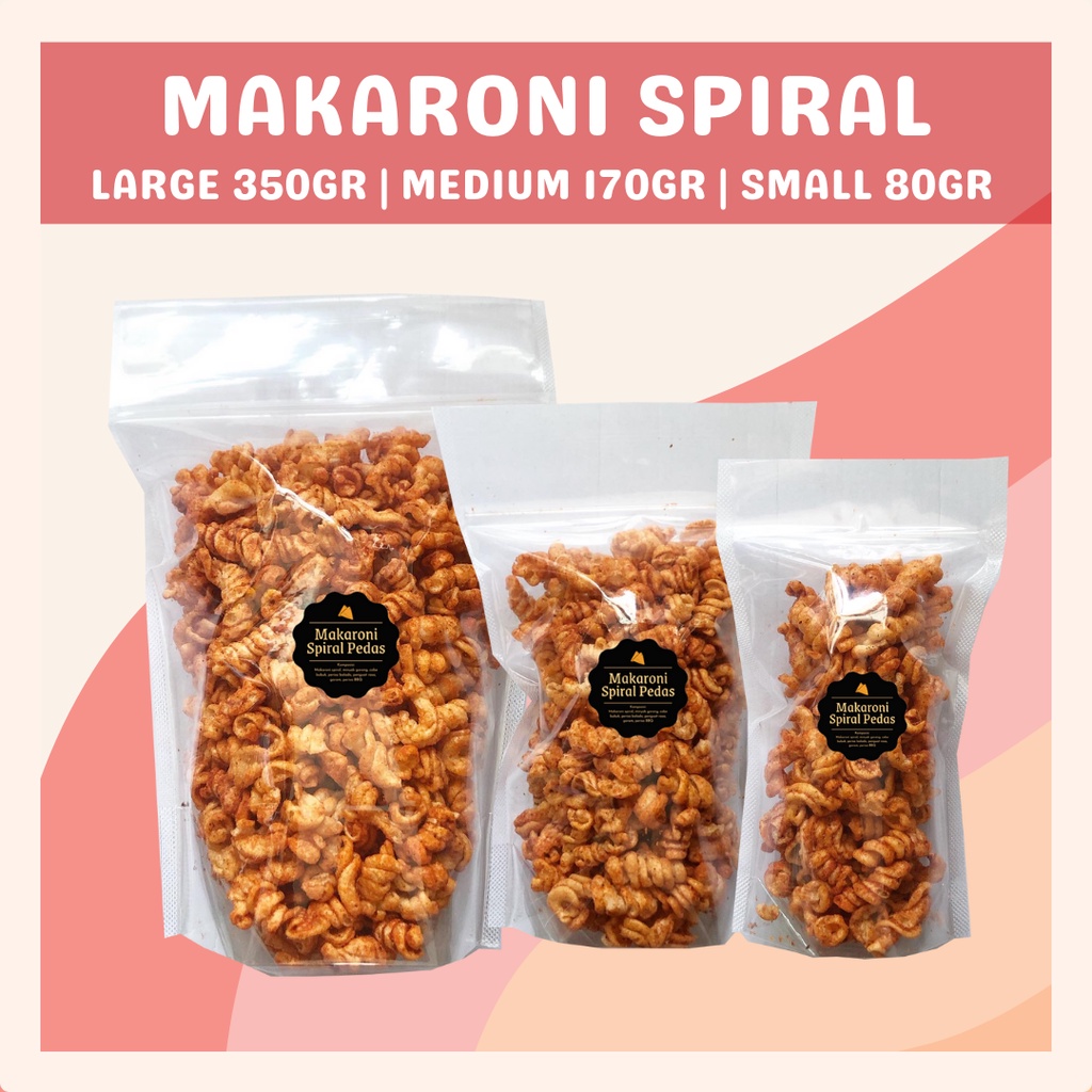 [DELISH SNACKS] Makaroni Spiral Pedas (S) 80gr / Snack Cemilan Camilan Makroni Pedes Gurih