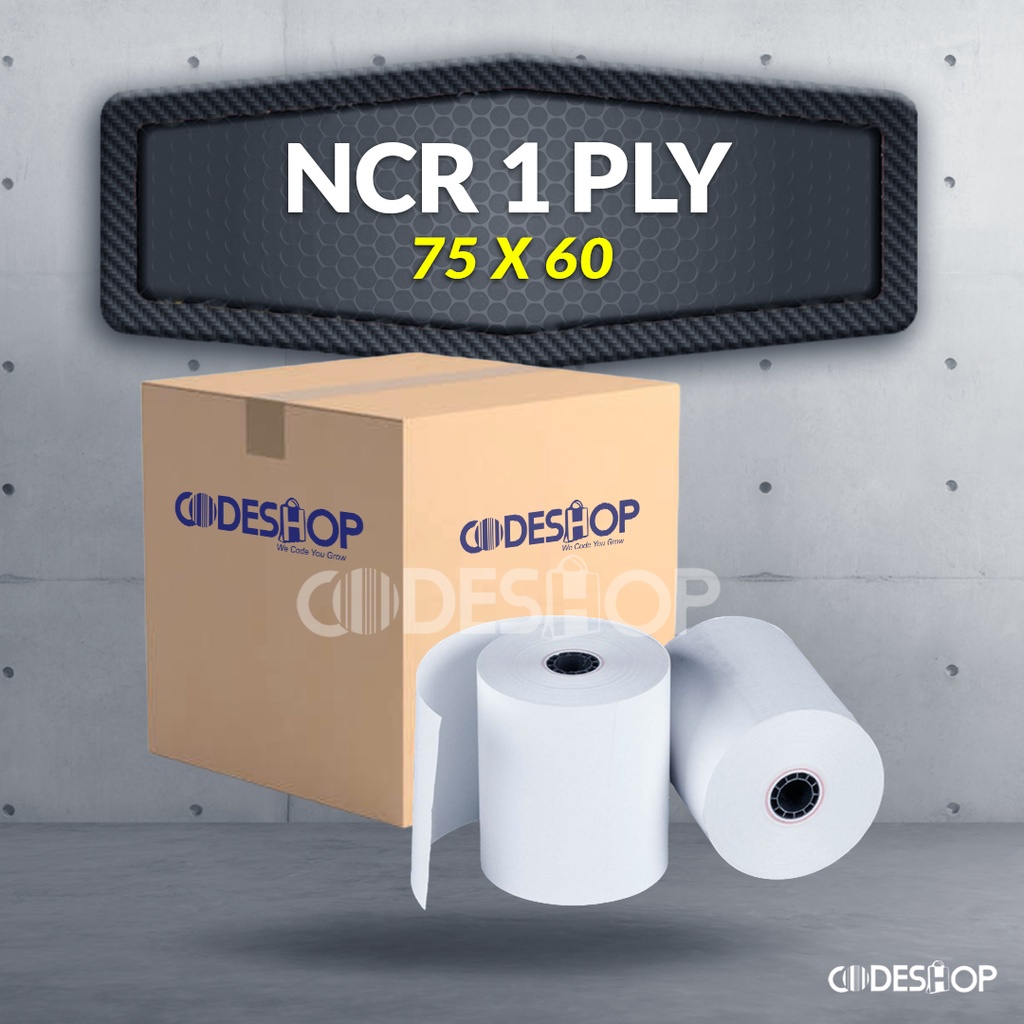 

1 DUS - Kertas NCR 75 x 60 mm 1 Ply / 1 Rangkap ( ISI 100 ROLL )