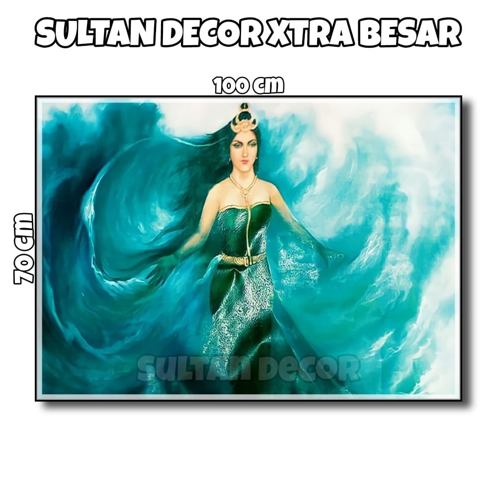 LUKISAN POSTER CETAK NYI RORO KIDUL PANTAI SELATAN XTRA BESAR UKURAN 100X50CM 100X70CM 100X100CM 150