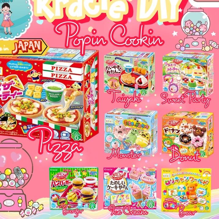 

❇ Kracie Popin Cookin DIY Candy Maker Japan Miniature Food/Kracie Popin Cookin Ice Cream Strawberry Donut Sushi Burger Sweet Party Matsuri Pizza Taiyaki/Kreativitas Anak Kracie Popin Cooking DIY Fast Food ♟