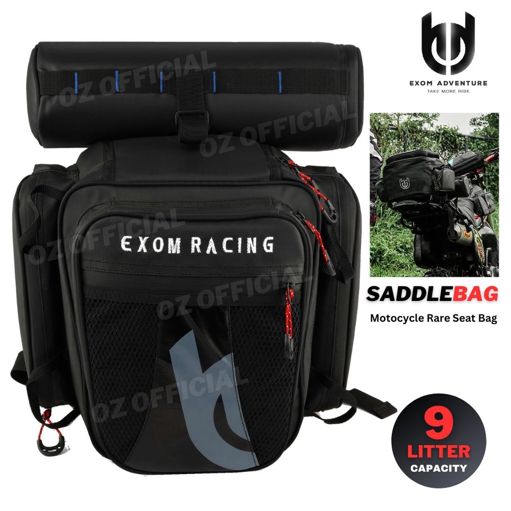 EXOM - BOOX 01 - Tas Motor Enduro Bagasi Belakang Off Road Adventure Suzuki TS Motorcycle Saddlebags