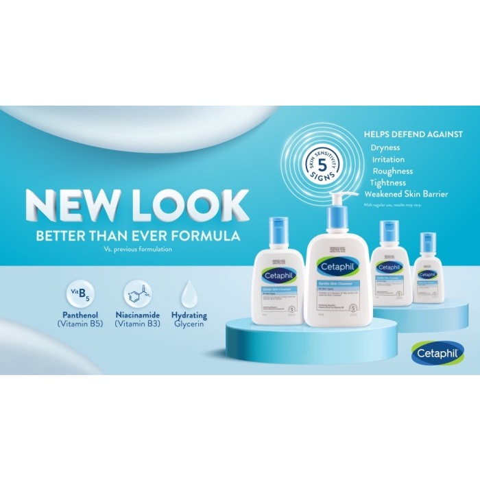 CETAPHIL Gentle Skin Cleanser (125ml / 250ml) | Oily Skin Cleanser | Daily Exfoliating Cleanser | Soothing Foam Wash (Facial Foam - BARU) ❤ jselectiv ❤ Sabun Pembersih Wajah | Facial Wash Cetapil - CETAPHIL ORI✔️BPOM✔️COD✔️