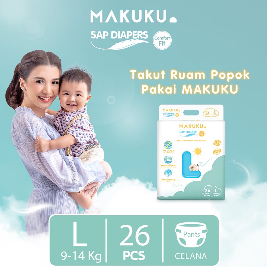 MAKUKU SAP Diapers Comfort Fit M 28 L 26 XL 24 XXL 22