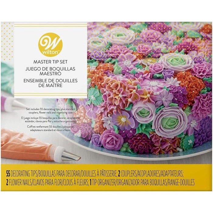 Wilton Master Decorating Tip Set 55pcs, Spuit Wilton Master Tip Set