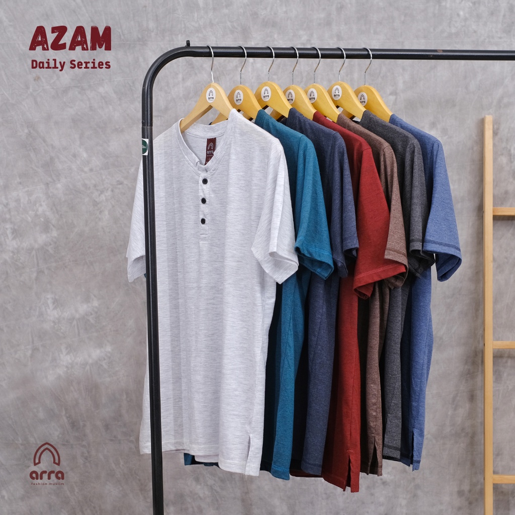 Baju Koko Kurta Pria Dewasa Lengan Pendek Arra Azam