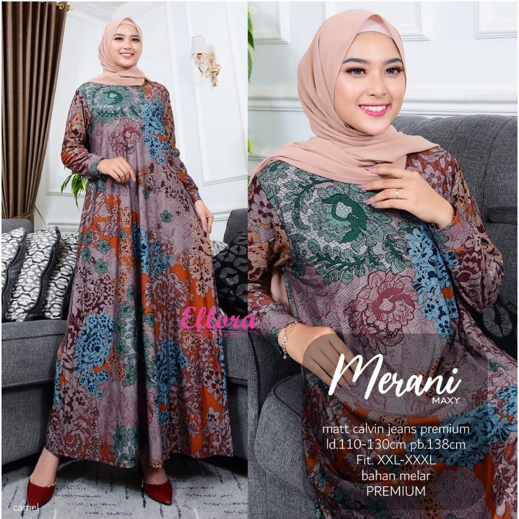 CAMRY DRESS BATIK MUSLIM WANITA JUMBO XXXL LD 130CM BAHAN CALVINS JEANS MERANI MAXY DRESS BATIK SERAGAMAN GROSIR BAJU LEBARAN TERBARU DRES MUSLIMAH REMAJA GAMIS BATIK WARNA TOSKA BATA BRICK PURPLE NAVI MARUN MILLO MURAH PREMIUM KEKINIAN