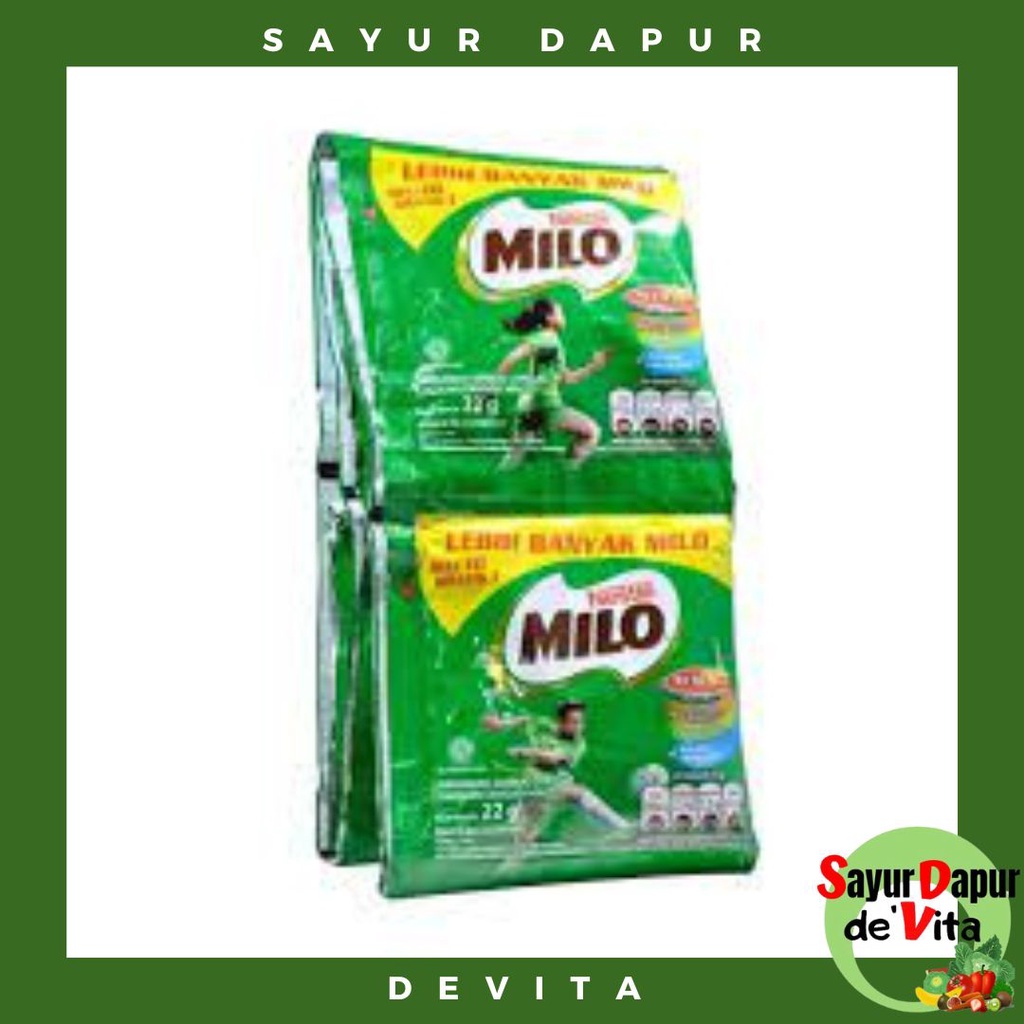 Nestle MILO (malt, susu, coklat),  22g