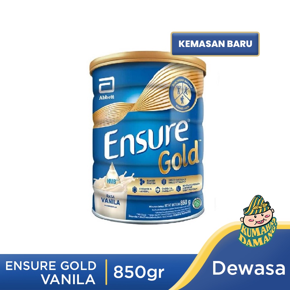

Ensure Vanila Susu Nutrisi Dewasa Rendah Laktosa 850 gram