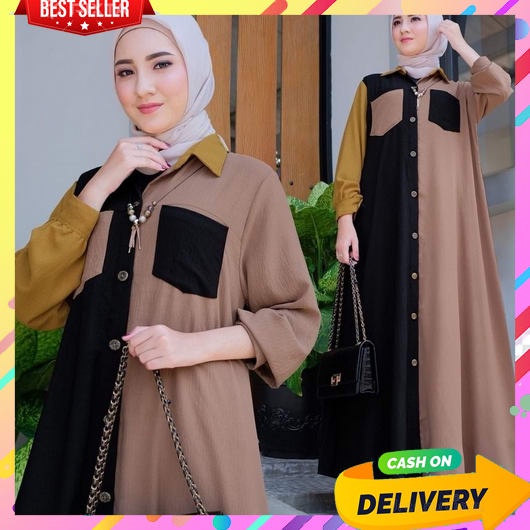 Gamis Lebaran Dewasa Terbaru Remaja Cewek Mewah Maxi Dres Import Panjang Games2022 Pengajian Muslima