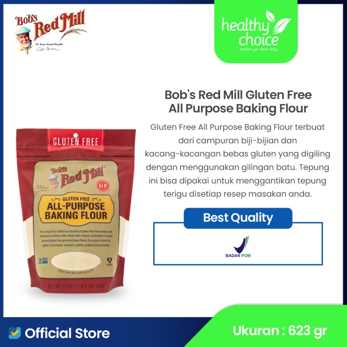 

BEST SELLER Bob's Red Mill Gluten Free All Purpose Baking Flour 623 gr - Exp Sep 2023