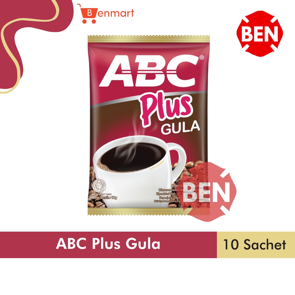 

Kopi ABC PLUS GULA 1 Renceng 10 Sachet 2in1 Pahit Manis Murah Dus