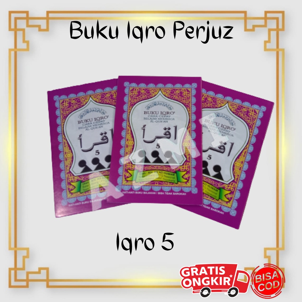 Buku IQRO Bendel Kecil Per Jilid 1-6 CD Buram