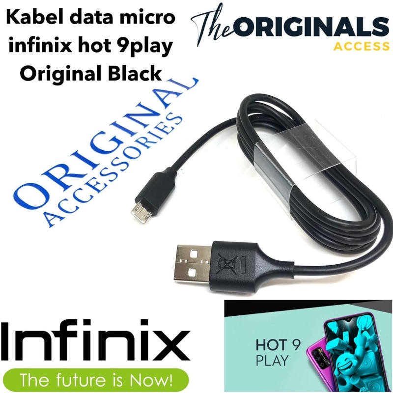 Kabel data micro infinix original black 5A fast charging ori copotan hp compatible semua hp android smartphone BY SMOLL