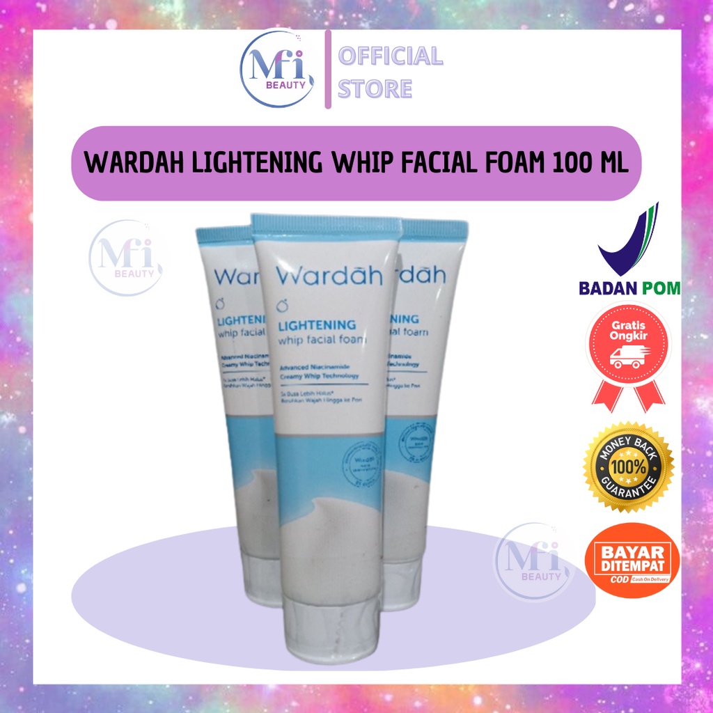 MFI - WARDAH LIGHTENING WHIP FACIAL FOAM | NETTO 100 ML &amp; 50 ML