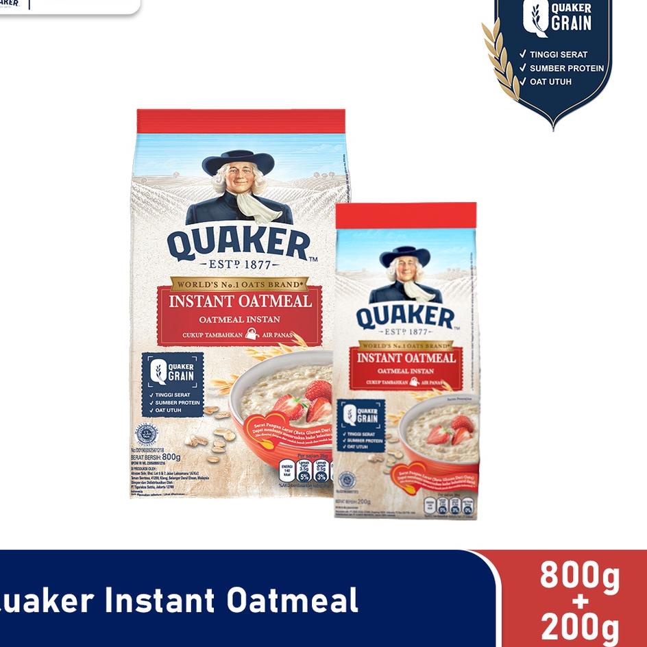 

♙ Quaker Instant Oatmeal 800 Gr + 200 Gr ✲