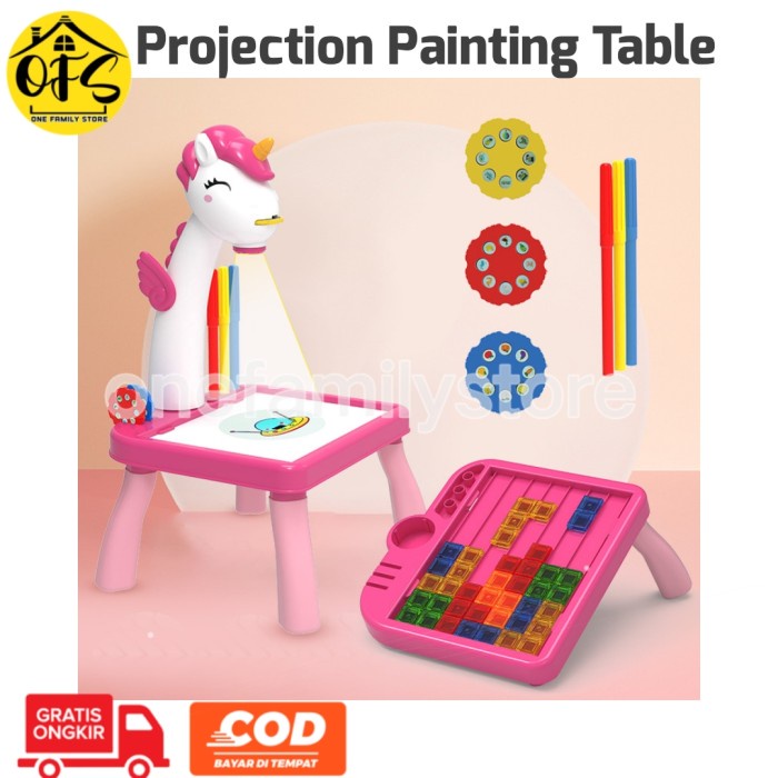 

Terlaris Projector Painting Table /Meja Menggambar Unicorn 2 In 1