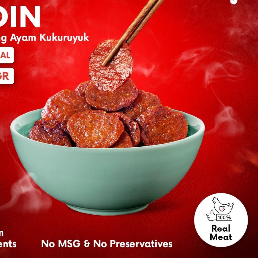 

☂ [PREMIUM COIN] Dendeng Ayam Kukuruyuk Kukuruyuk Makanan Siap Saji - 500 Gram ✾