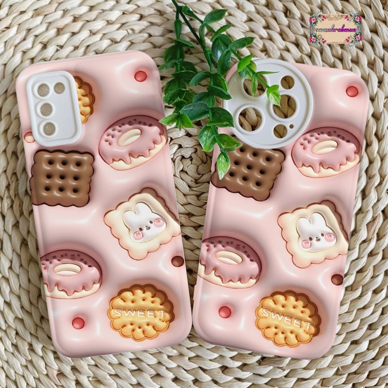 SS146 SOFTCASE MOTIF COOKIES AKSEN 3D FOR  INFINIX HOT 12 12I PLAY 20 20I 20S NOTE 8I 11 12 G96 PRO ZERO X NEO PRO SB4891