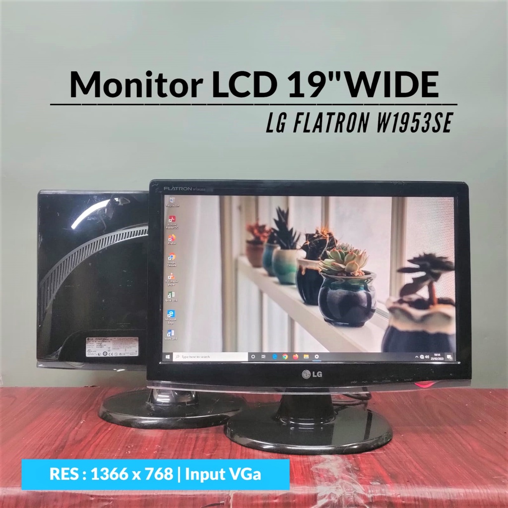 LED LCD Monitor 22 20 19 Inchi Murah Normal Mulus Berkualitas Bergaransi