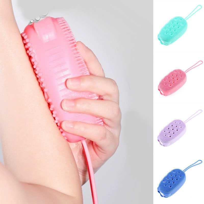 Sikat Mandi Badan Bath Double-Sided Massage Scalp Silicone Brush - BB995