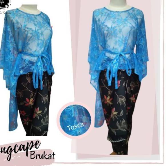➽ LONG CAPE BRUKAT / KEBAYA PESTA/ CAPE BROKAT ➤