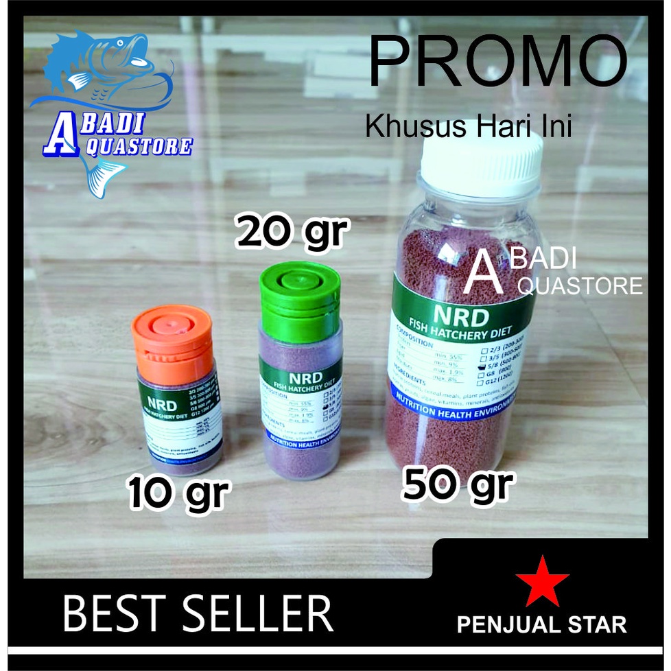 Pelet NRD Ori Belgia - Pakan Ikan - Pakan Cupang - Pakan Guppy - Pelet