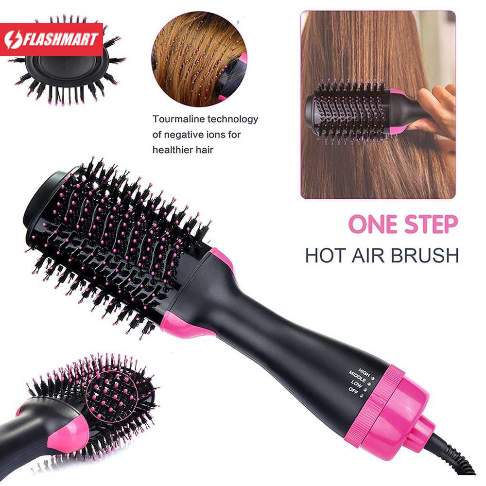 Flashmart Sisir Roller Hair Dryer Rambut 2in1 Volumizer Curler Comb - WB-336