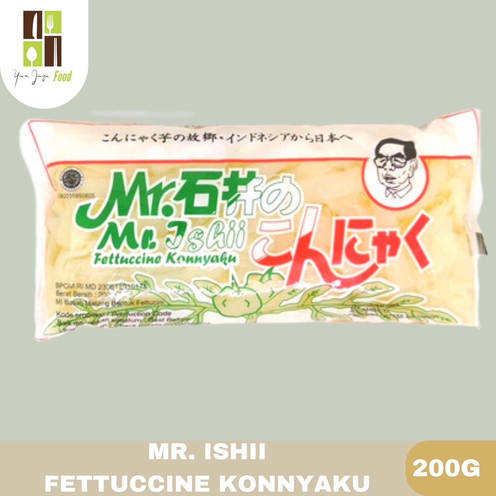 Mr.Ishii Shirataki Konnyaku/ Fettuccine Konnyaku 200g Kualitas Import/Asli Jepang