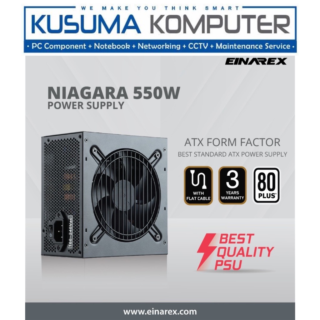 Einarex Niagara PSU 550W 550 80+ Flat Cable