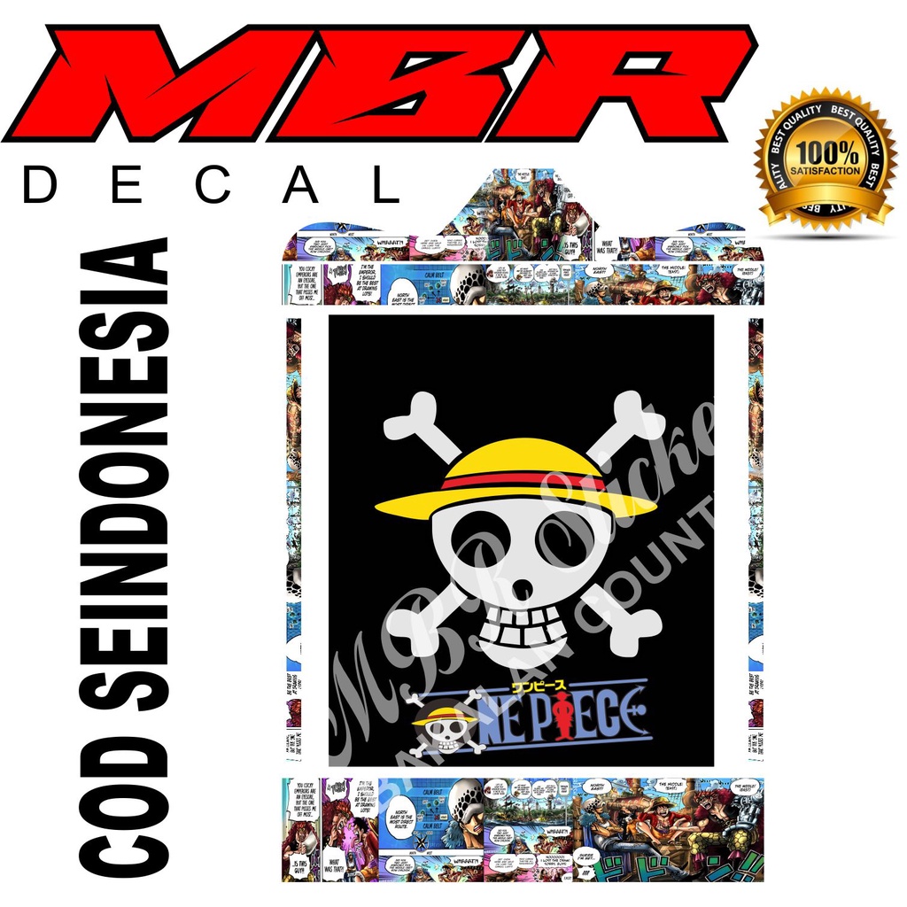 DECAL STIKER KANGDANG/SANGKAR KOTAK GEPENGAN KOSAN ONE PIECE KOMIK