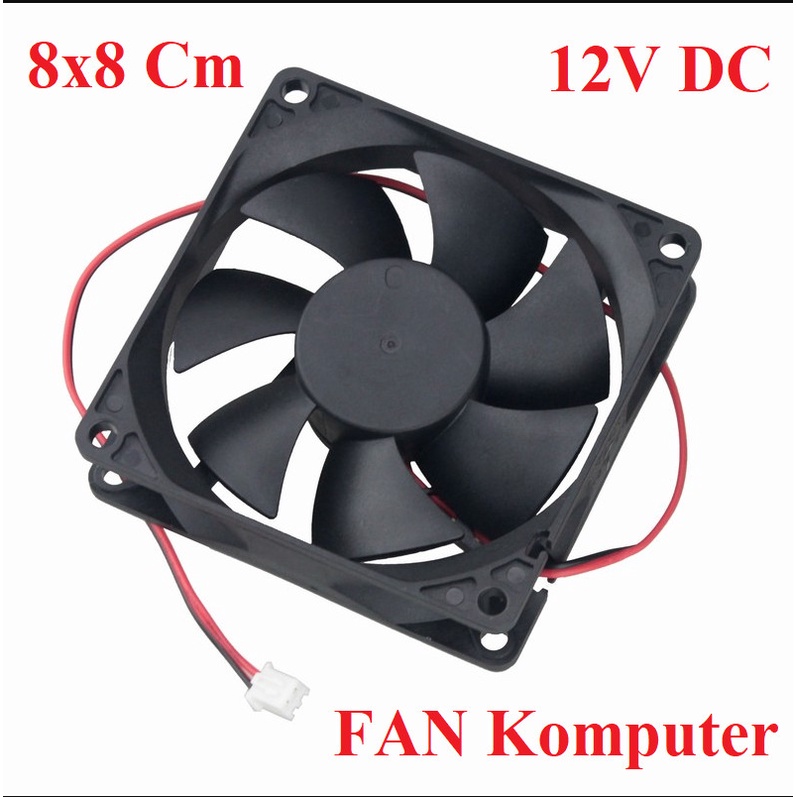 Kipas Pendingin Cooling Fan 8x8cm 8cm 8 CM 12v DC Brushless PC Cooler