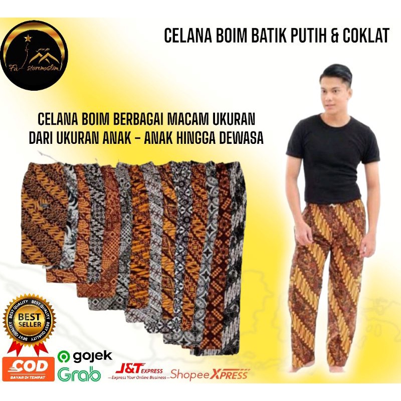 Celana boim/batik &amp; set celana &amp; syal anak sampai dewasa.