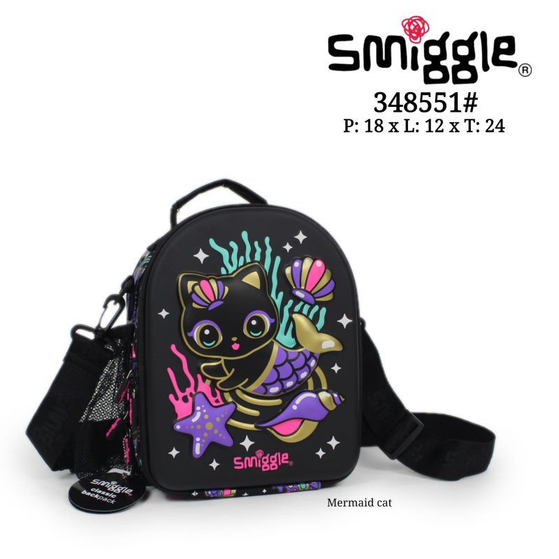 Smiggle Backpack Attach Hey Black Cat