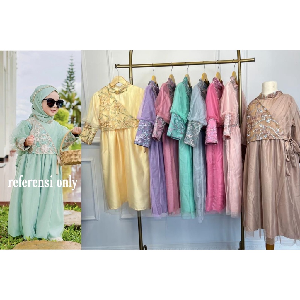 PCS MAXY HAVVA KID MS 3 UKURAN S M L FASHION PAKAIAN ANAK PEREMPUAN DRESS GAMIS MAXI