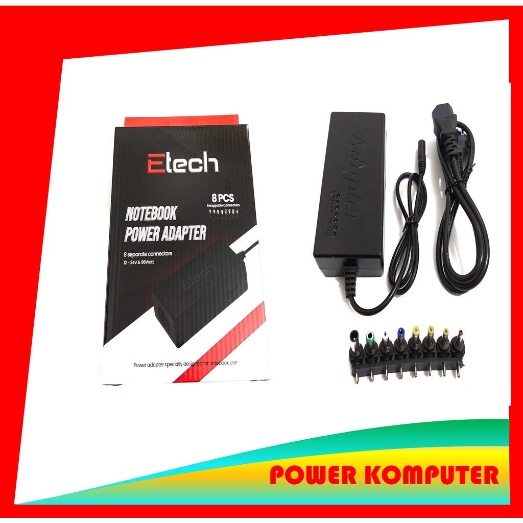 96W Notebook Adapter 12V 15V 16V 18V 19V 4.5A 20V 24V 4A Adapter AC DC Adjustable Universal Adapter 