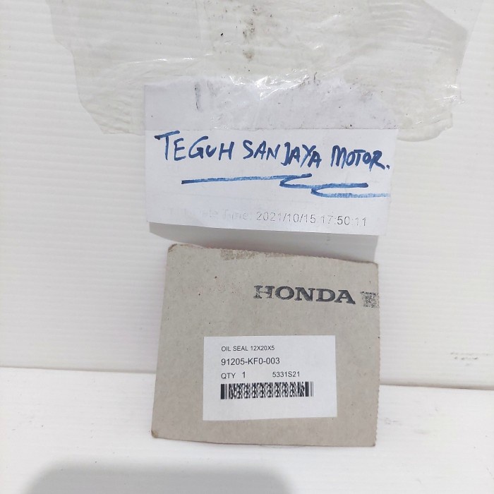 Seal Sil Water Pump Kecil 91205-KF0-003 12X20X5 CB CBR 150 Sonic Honda ORIGINAL
