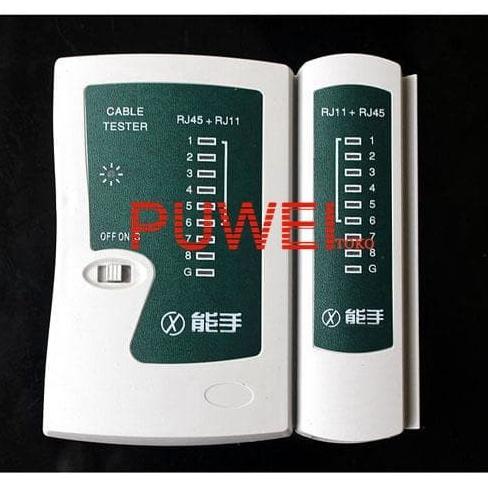 TELEPON Tester Kabel Lan RJ11 RJ45 CAT5 CAT6 UTP FA77 puwe1to Kualitas Baik