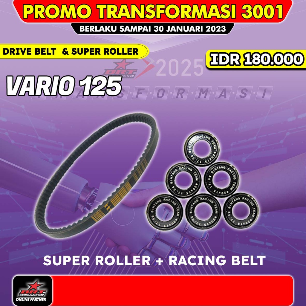 Paket Super Roller & V Belt BRT Honda Vario 125