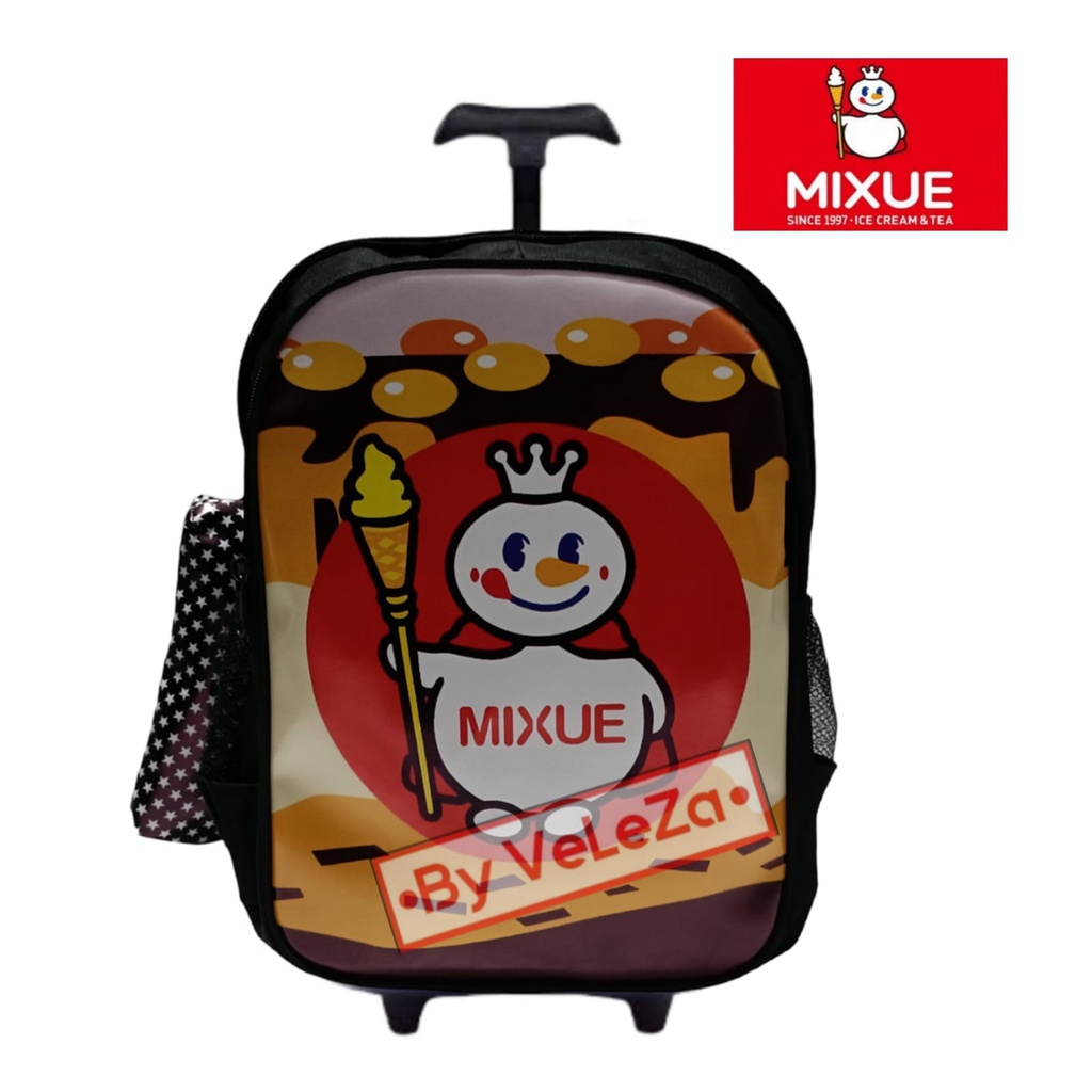 Tas Troli Boneka Maskot Mixue Premium Viral