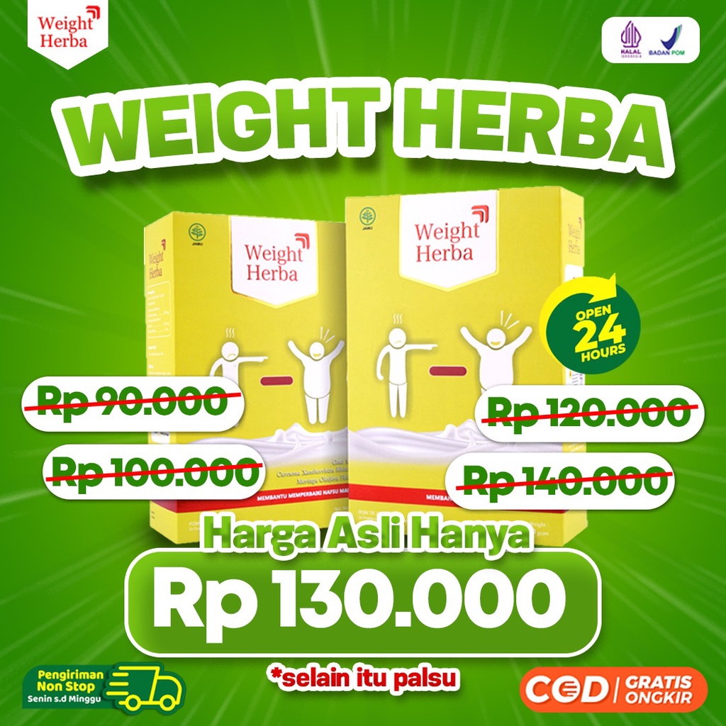 Weight Herba - 100% Original Quality Premium Susu Kambing Penambah Nafsu Makan &amp; Berat Badan Anak &amp; Lancarkan Pencernaan Menjaga Tekanan Darah dalam Tubuh Isi 200gr