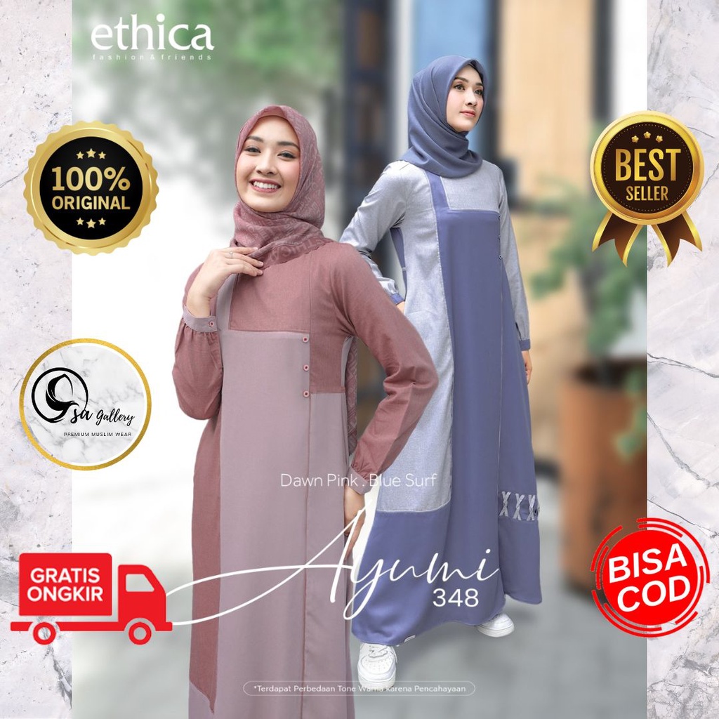 GAMIS ETHICA AYUMI 348 PINK BIRU