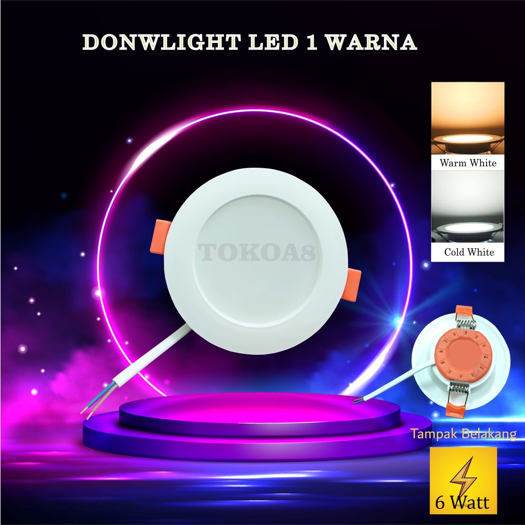 Lampu Downlight LED 1 Warna