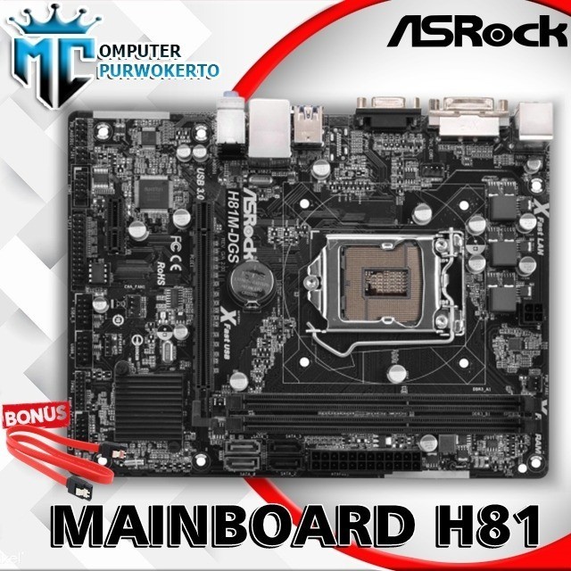 Motherboard Mainboard Mobo Intel LGA 1150 H81 Ecs Ddr3