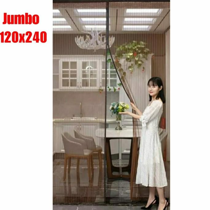 JUMBO Qood Quality Tirai Pintu Magnet Anti Nyamuk JUMBO 120X240cm